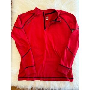 Under Armour red quarter‎ zip pullover youth large